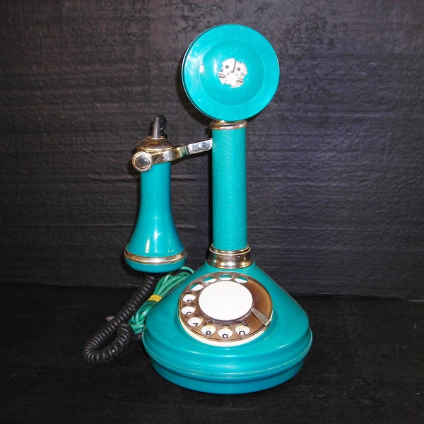 Green Rotary Phone Etsy