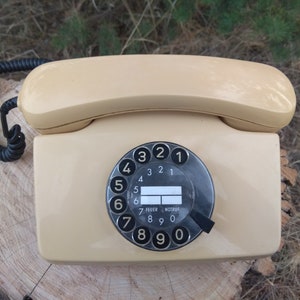 Vintage rotary phone Siemens old desk phone Retro telephone 1980s