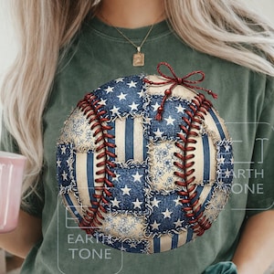 Baseball Mom Png , Game day , USA Mama Patchwork PNG , 4th July Freedom Grand millennial