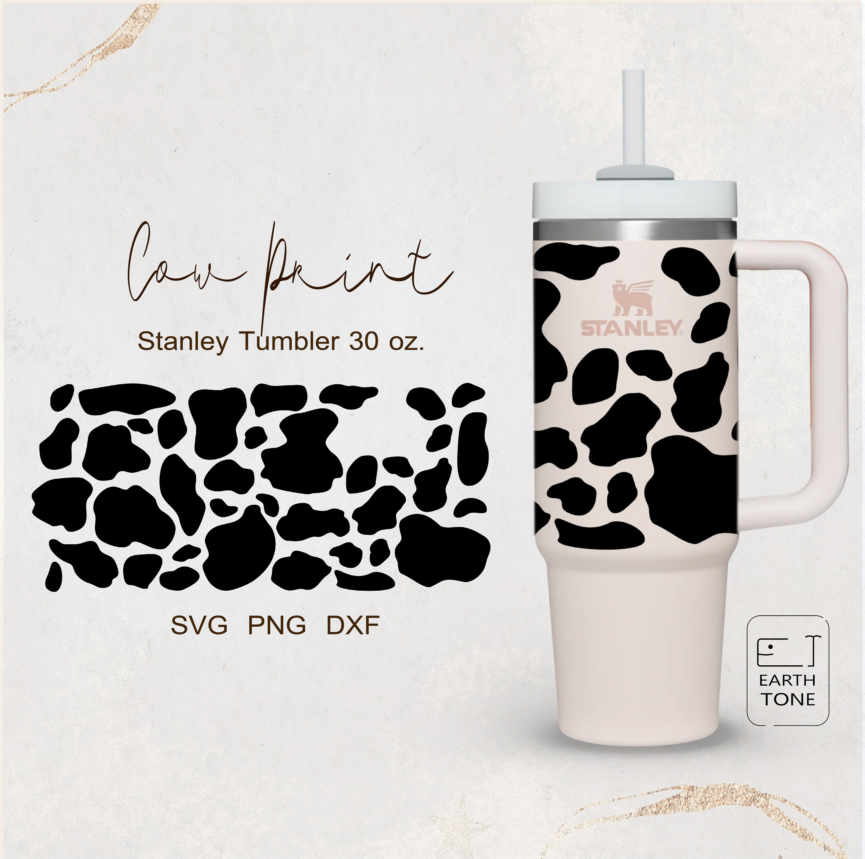 Cow Print Svg 40 Oz Tumbler Wrap Svg, Farmhouse Farm Life Cow 40oz Stanley  Tumbler Cup Wrap Svg Files for Cricut, Instant Digital Download 