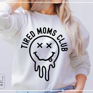 Club des mamans fatiguées maman Bruh mama club chemise de fête des mères fichier svg png dxf pour téléchargement numérique cricut, sublimation