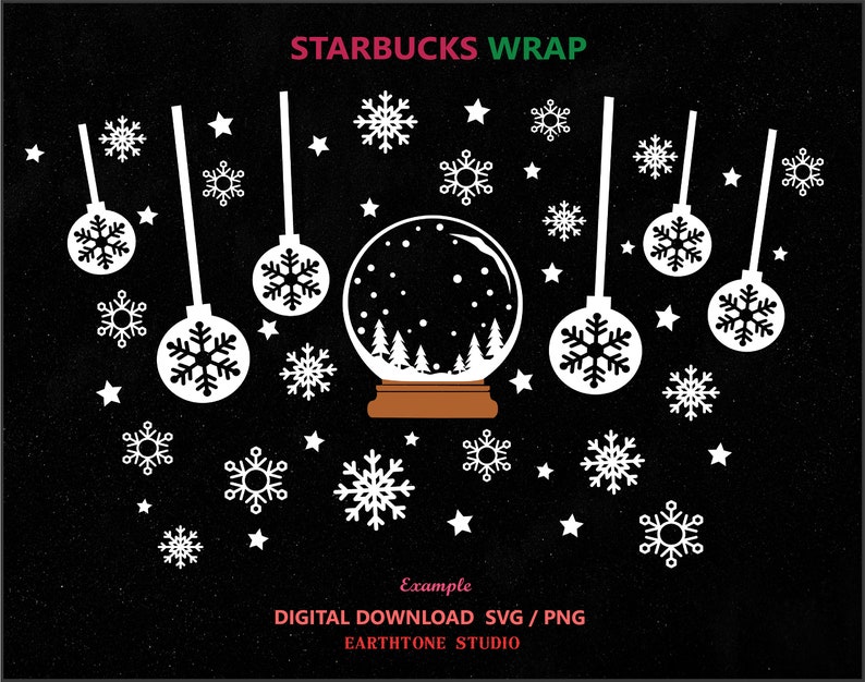 Download Christmas wrap svg Snowflakes svg Winter Full wrap SVG for ...