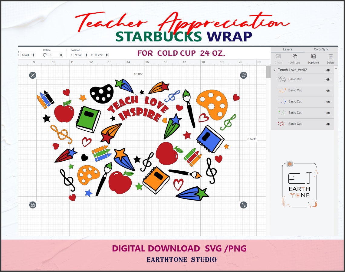 Download Teacher Appreciation Teach Love Inspire Starbucks SVG ...