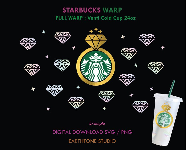 Download Engagement Ring Starbucks Cup SVG for Starbucks Venti Cold ...