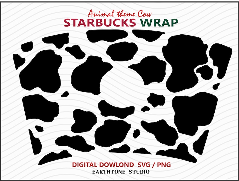 Download Clip Art Animal Cow Print Full Wrap For Starbucks Venti Cold Cup 24 Oz Cow Starbucks Cup Svg Svg Png File For Cricut Digital Dowlond Art Collectibles