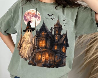 Spooky season Halloween Png, Haunted House skeleton vintage Fall vibe  (Digital Download)