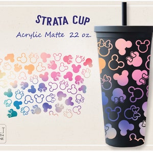 Niedliche Tasse, Maus, Becherverpackung, persönliche Tasse Vollverpackung für Strata Acryl-Kalttasse 22 Unze. dxf, png, svg Datei für Cricut, digitale Datei