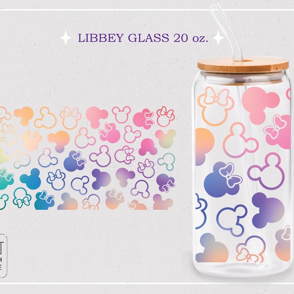Souris mignonne, souris, emballage d’hiver pour Libbey Glass 20oz. PNG, DFX, fichier SVG pour Cricut, téléchargement numérique