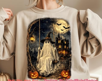 Haunted House Halloween PNG , Spooky season , Trendy Ghost movie vibe (Digital Download)