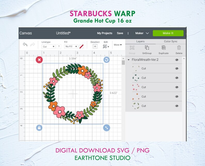 Free Free 113 Starbucks Floral Wreath Svg SVG PNG EPS DXF File