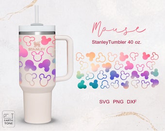 Mouse Full Wrap: 40 oz Quencher Tumbler SVG PNG DXF