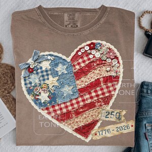 250 years USA Patchwork PNG ,Mama 4th July Freedom Heart America , Grand millennial Mom