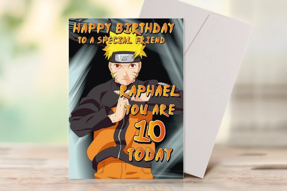 personalised birthday card naruto any name age etsy singapore