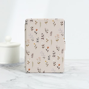 Custodia Kindle con foglie floreali retrò, custodia Kindle personalizzata per Kindle Paperwhite 1/2/3/4, Kindle 2021 2022, Kindle 10th 11th Cover
