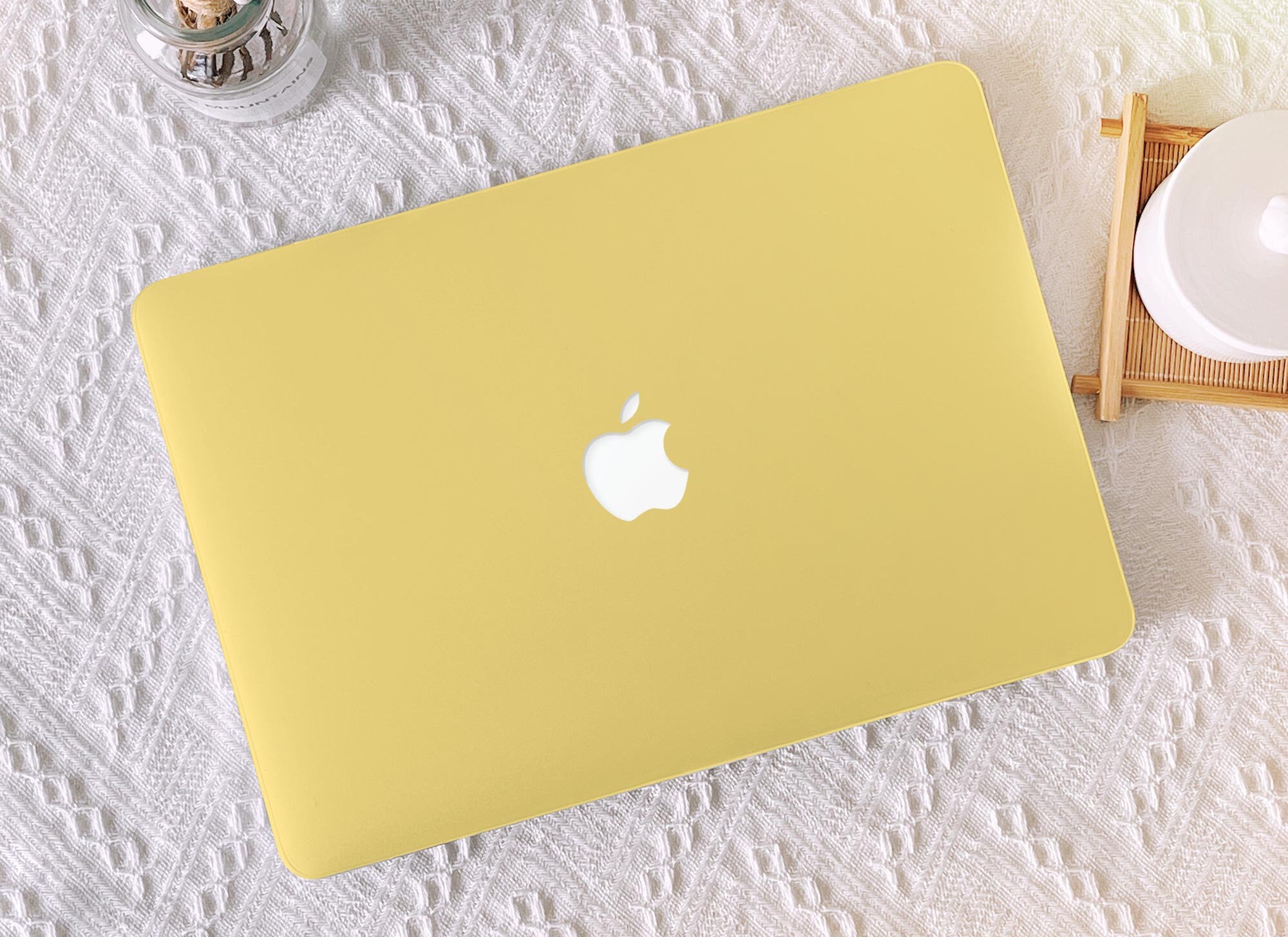 イエローのシンプルなMacBookケース MacBook Pro 13 2020 MacBook Air