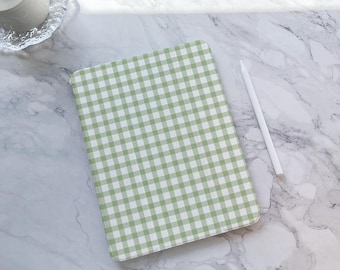 Etui na iPada Air w kolorze zielonym Basic Plaid, iPad Air 2025, iPad 10 10,9" 2022, iPad Pro 12,9" 2021, etui na iPada Pro, iPad mini 6, iPad 9/8, 10,2", pokrowiec na iPada