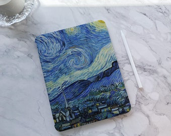 Starry Night Van Gogh Painting iPad Case,iPad 10 10.9" 2022 iPad Pro 12.9'' 2021 Pro 11" 2022 iPad mini 6 case, iPad 9/8/7,10.2", iPad cover