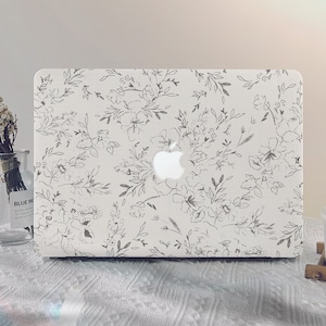 Vintage Hand Painted Flowers MacBook Case New Macbook Pro 13 A2338 Macbook M2 Air 13 Pro 14 A2779 Pro 13/15/16 Inch Unique Laptop Case