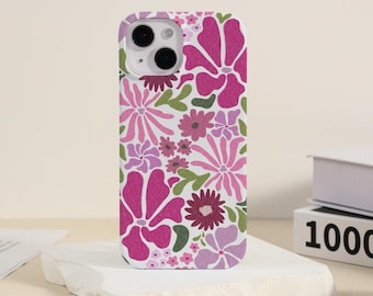 Pastellformat blommigt iPhoneskal iPhone 16 15 14 13 12 11 Xs Max Xr Pro SE-skal iPhone 17 16e 14 Plus Pro Max iPhoneskal Unikt iPhone-fodral