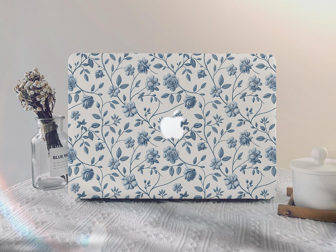 Blue Flower Floral MacBook Case MacBook Pro 13 A2338 MacBook M2 Air 13 ...