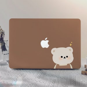 Cute Brown Bear MacBook Case Macbook Pro 13 2020 Macbook M1 Air 13 A2337 2020 M2 A2681 2022 Pro 14 A2779 2021 Pro 15/16 Inch Laptop Case