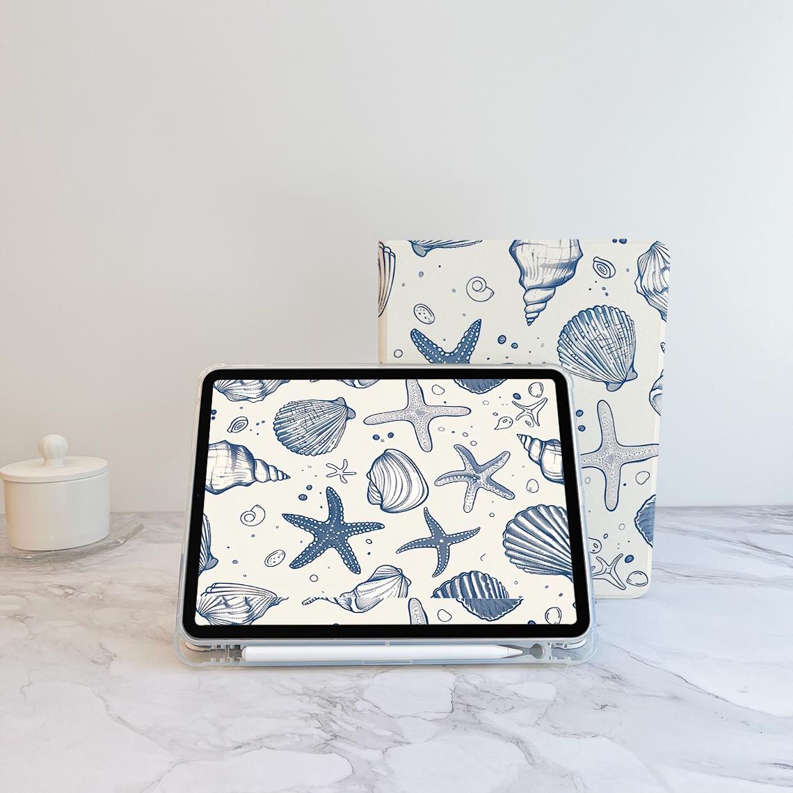 Starfish and Shell iPad Case, iPad Air 4 5 6 iPad 10 10.9