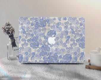 Elegant Purple Floral MacBook Case Macbook Pro 13 A2338 Macbook M2 Air 13 A2681 Pro 14 A2779 2022 Pro 13/15/16 Inch Unique Art Laptop Case