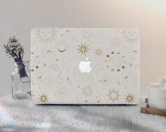 Moon Star Sun MacBook Case for New MacBook M1 M2 Air 13 A2681, A2337, A2338, Pro 13 14 15 16, 2025 2024 2023 2022 Laptop Case