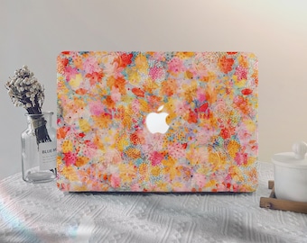 Colorful Abstract Leaves MacBook Case Macbook Pro 13 A2338 Macbook M2 Air 13 A2681 Pro 14 A2779 2025 Pro 13/15/16 Inch Unique Laptop Case