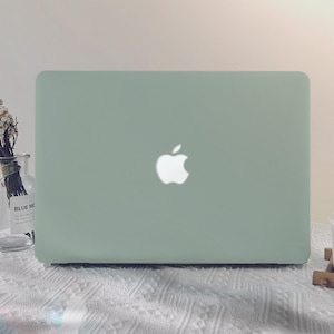 Gray-green Simplicity MacBook Case macbook pro 13 2020 macbook air 13 15 2022 2024 macbook pro 14 2021 macbook 15/16 inch M2 M3 laptop case