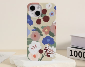 Natürliche Blumen Malerei iPhone Hülle iPhone 15 14 13 12 11 X Xs Max Xr Pro Shell iPhone 15 14 Plus Pro Max Hülle Einzigartige ästhetische iPhone Abdeckung