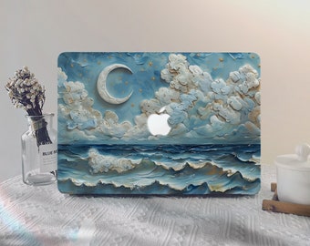 Oil Painting Flat MacBook Case New Macbook Pro 13 A2338 Macbook M2 Air 13 A2681 Pro 14 A2779 Pro 16 2022 Pro 13/15 Inch Unique Laptop Case