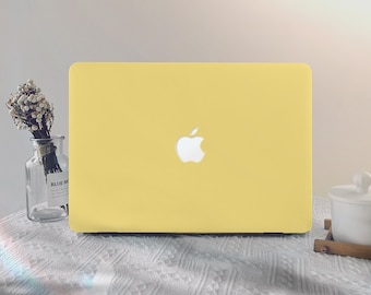 Étui MacBook simple jaune macbook pro 13 2020 macbook air 13 2020 macbook pro 14 2021 macbook Pro 15/16 pouces étui pour ordinateur portable