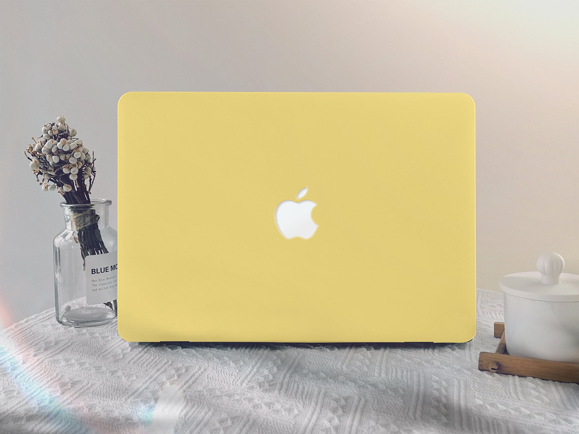 イエローのシンプルなMacBookケース MacBook Pro 13 2020 MacBook Air