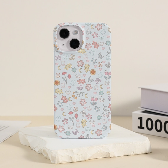 Pretty Flowers White iPhone Case iPhone 15 14 13 12 11 X Xs Max Xr Pro Case iPhone 15 14 Plus 13 12 11 Pro Max Case Custom iPhone Cover