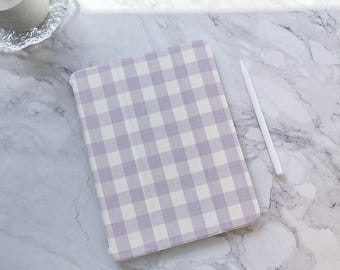 Light Purple Basic Plaid iPad Case, iPad Air 7 iPad 11 A16 2025 iPad Pro 12.9'' 2021 iPad Pro Case iPad mini 6, iPad 9/8,10.2",iPad Cover