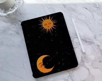 Etui na iPada z motywem księżyca i słońca, nowe etui na iPada Air 6 7, iPada 11 A16 2025, iPada Pro 12,9'', iPada Pro 11" 13'' 2024, iPada Mini 6, etui na iPada na prezent