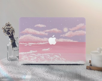 Pink Sea Clouds Printing MacBook Case Macbook Pro 13 2020 Macbook M1 Air 13 2020 M2 A2681 2022 Pro 14 Inch Case Pro 15/16 Inch Laptop Case