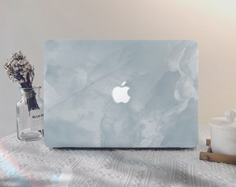 Azul mármol Jade MacBook Caso Macbook Pro 13 2020 Macbook M1 Air 13 A2337 2020 M2 A2681 2022 Pro 14 2021 Pro 15/16 pulgadas Caja portátil