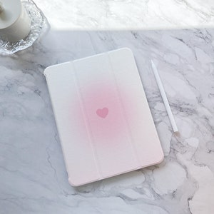 Light Pink Heart iPad Case, iPad Air 2024 iPad 10 10.9" 2022 iPad Pro 12.9'' 2021 Pro 11" 13'' iPad mini 6, iPad 9/8/7, 10.2", iPad cover