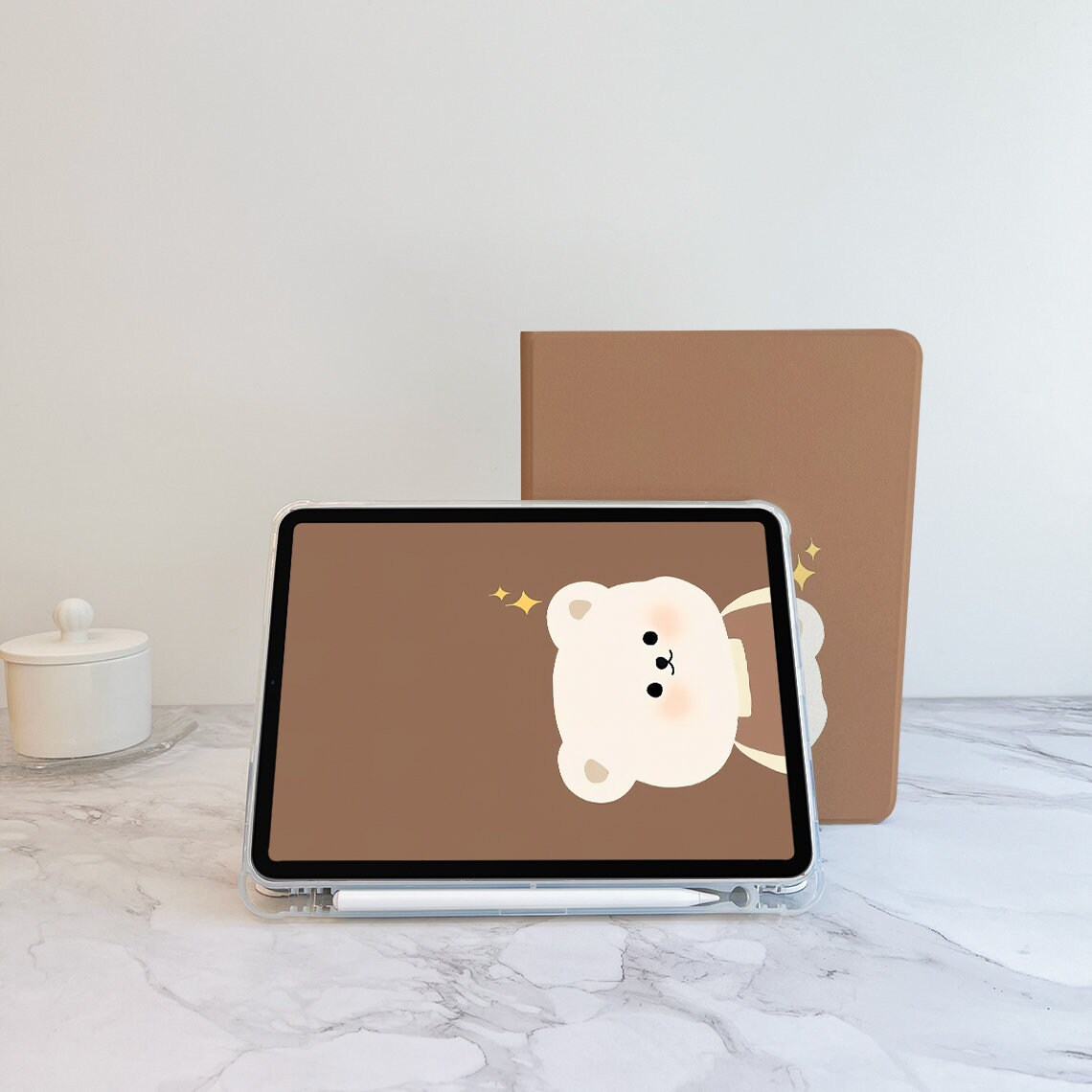 かわいい茶色のクマのiPadケース、iPad Air 5 iPad 10 10.9インチ 2022