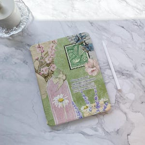 Green Collage Flowers iPad case, iPad Air 4 5 6 iPad 10 10.9&quot; 2022 iPad A16 iPad Pro 12.9&#39;&#39; 2021 Pro 11&quot; 2022 iPad mini 6 case, iPad cover