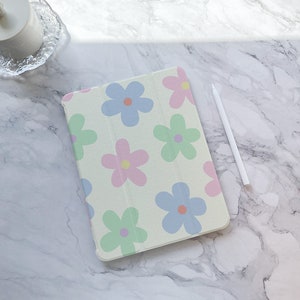 Pretty Daisy iPad Cover, iPad Air iPad 10 10.9" 2022 iPad Case Pro 12.9'' 2021 Pro 11" 2022 iPad mini 6 case, iPad 9/8/7, 10.2", iPad cover