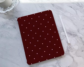 Red Polka Dots iPad Case, iPad Air 2025 M3 iPad 8 9 10 11 Pro 13'' 12.9'' iPad Pro 2024 Case iPad mini 6 7, iPad 10.2", iPad Cover Gift