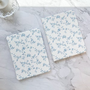 Pretty flowers on light blue floral iPad case, iPad Air 5 iPad 10 10.9 2022 iPad Pro 12.9'' 2021 Pro 11 2022 iPad mini 6 case, iPad cover image 2