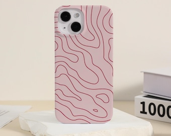 Jasnoróżowe etui na telefon z motywem wiru do iPhone'a 16 15 14 13 12 11 Xs Max Pro Etui na iPhone'a 15 14 Plus Pro Max Etui na iPhone'a Unikatowe estetyczne etui na iPhone'a