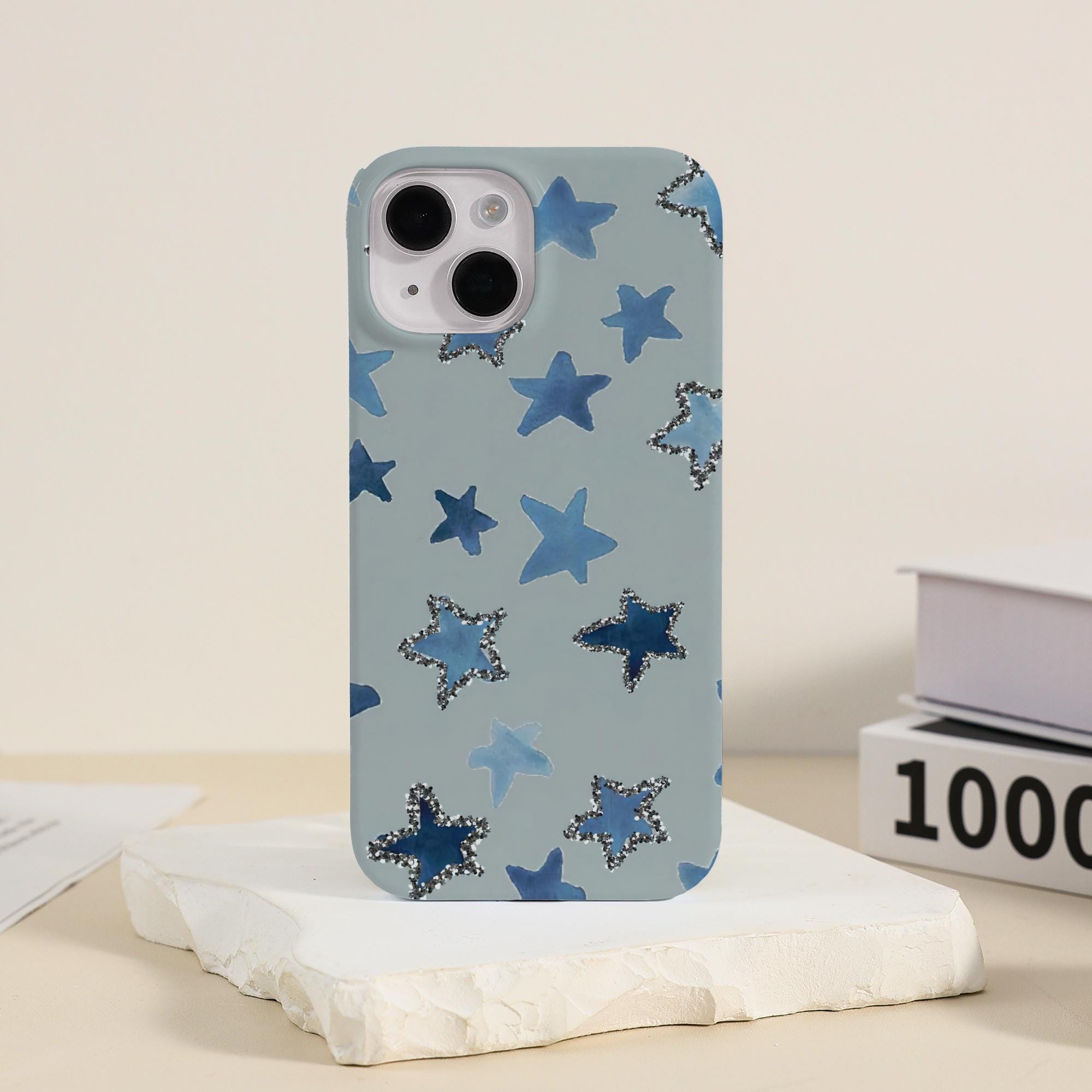 Light Blue Star iPhone Case iPhone 16 15 14 13 12 11 X Xr Pro Case iPhone 16 15 14 Plus Pro Max iPhone Case Unique Aesthetic iPhone Cover
