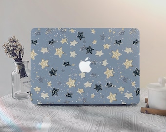 Kolorowa, modna obudowa MacBooka w gwiazdki, nowa, Macbook Pro 13 A2338, Macbook M2 Air 13 A2681, Pro 14 A2779, Pro 16 15 14 13 cali, wyjątkowa obudowa laptopa