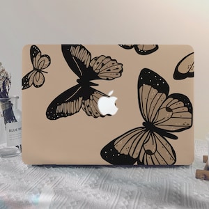 Brown Butterfly MacBook Case Macbook Pro 13 2020 Macbook Air 13 2020 M2 A2681 2022 Macbook Pro 14 2021 Macbook Pro 15/16 inch Laptop Case