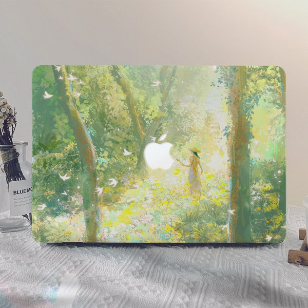 Beautiful Forest Scenery MacBook Case Macbook Pro 13 2020 Macbook Air 13 2020 M2 A2681 2022 Macbook Pro 14 2021 Pro 15/16 inch Laptop Case